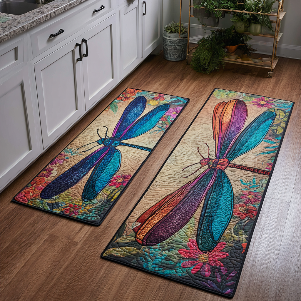 Tapis de cuisine antidérapant – Libellule