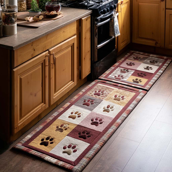 Tapis de cuisine antidérapant – Empreintes de pattes