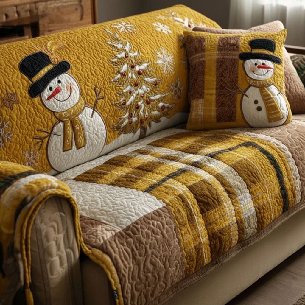 Housse de canapé matelassée – Motif de Noël