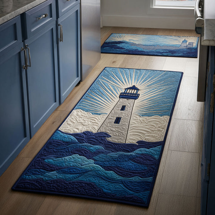 Tapis de cuisine antidérapant – Phare doré sur la mer