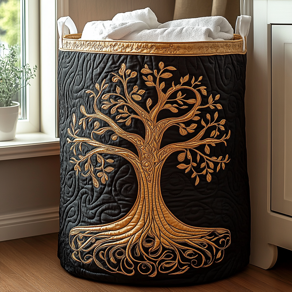 Panier à linge matelassé – Paysage naturel – vue 5