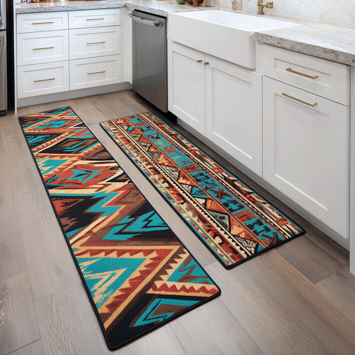 Tapis de cuisine antidérapant – Inspiration amérindienne