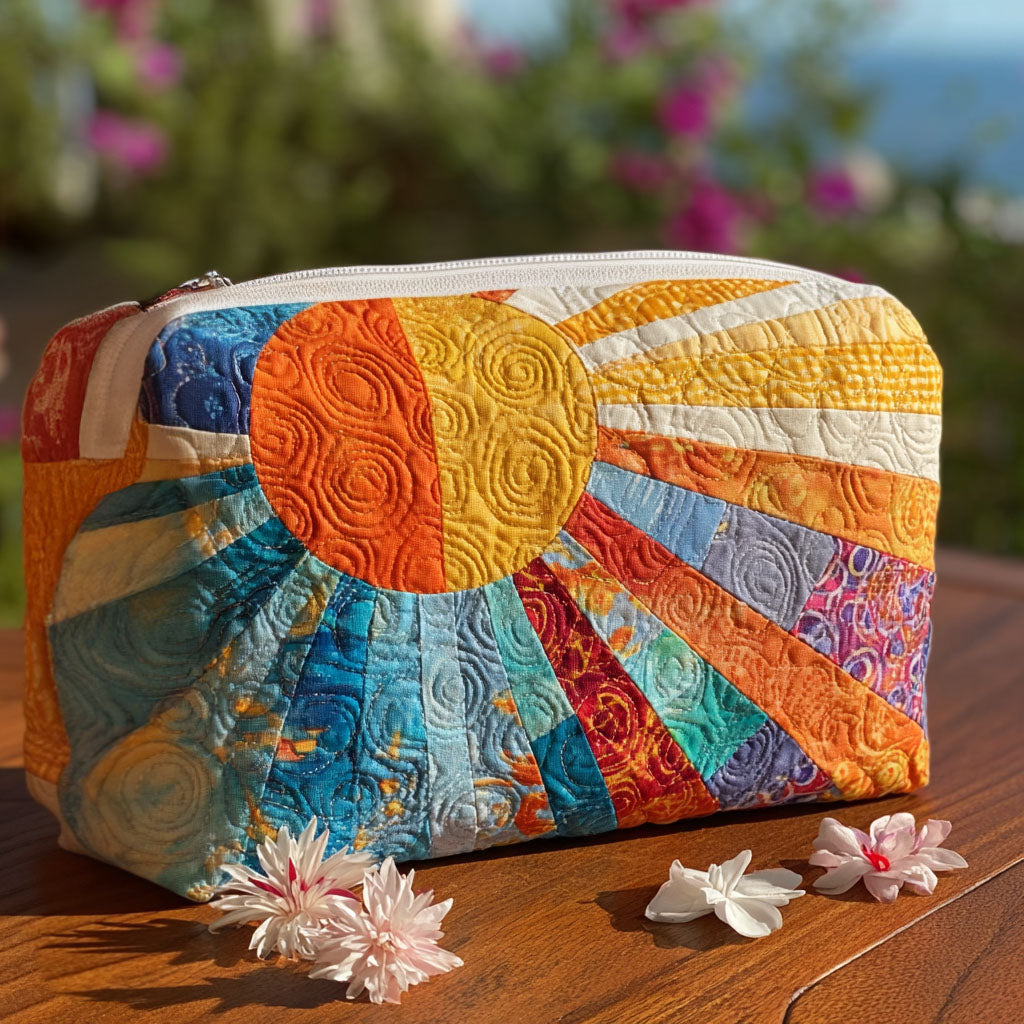 Trousse de maquillage matelassée motif rétro multicolore – vue 1 – Maria Milano