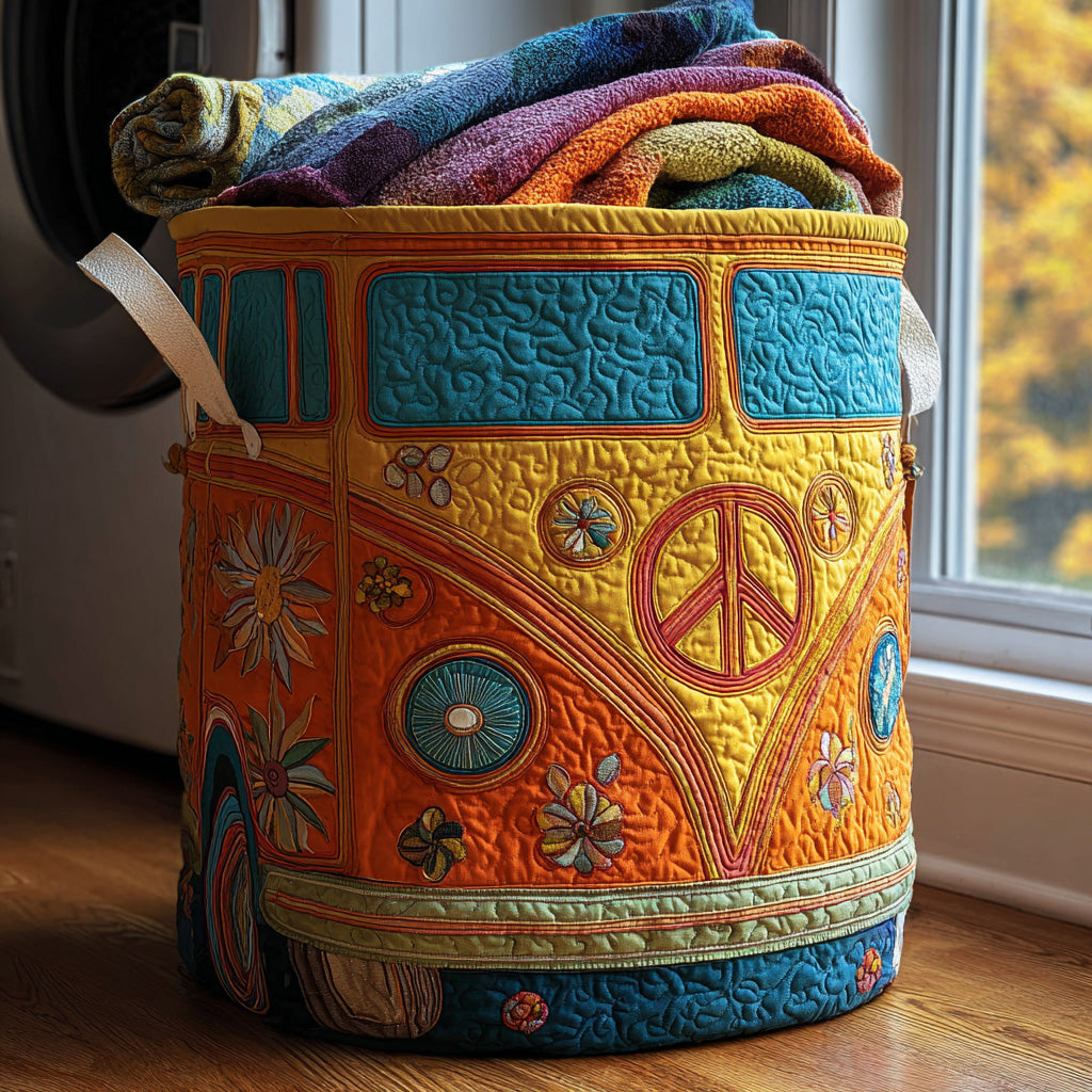 Panier à linge matelassé – Style hippie coloré – vue 7