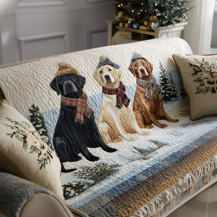 Housse de canapé matelassée – Labrador Retriever