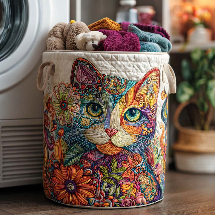 Panier à linge matelassé – Chats – vue 1