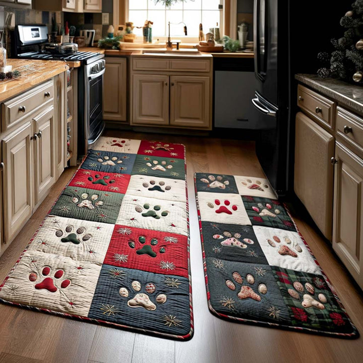Tapis de cuisine antidérapant – Empreintes de pattes