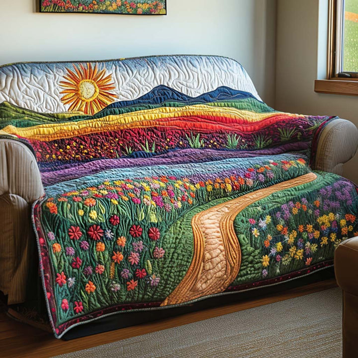 Housse de canapé matelassée – Motif ensoleillé