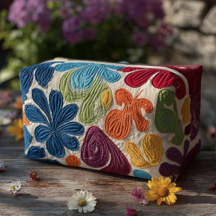 Trousse de maquillage matelassée motif harmonieux – vue 1 – Maria Milano
