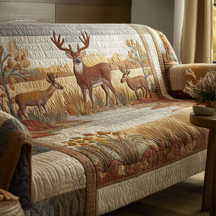 Housse de canapé matelassée – Cerf caché – image 1