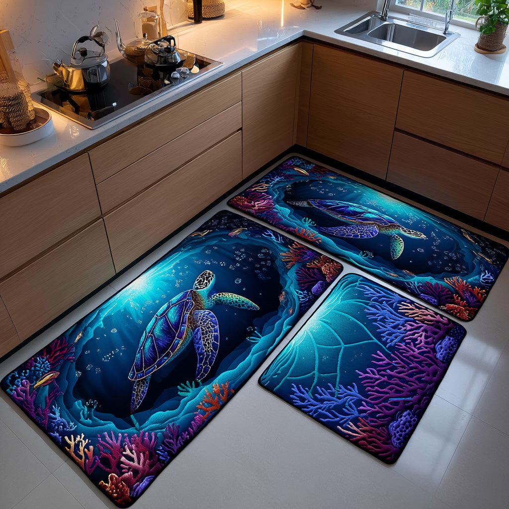 Tapis de cuisine antidérapant – Récif corallien