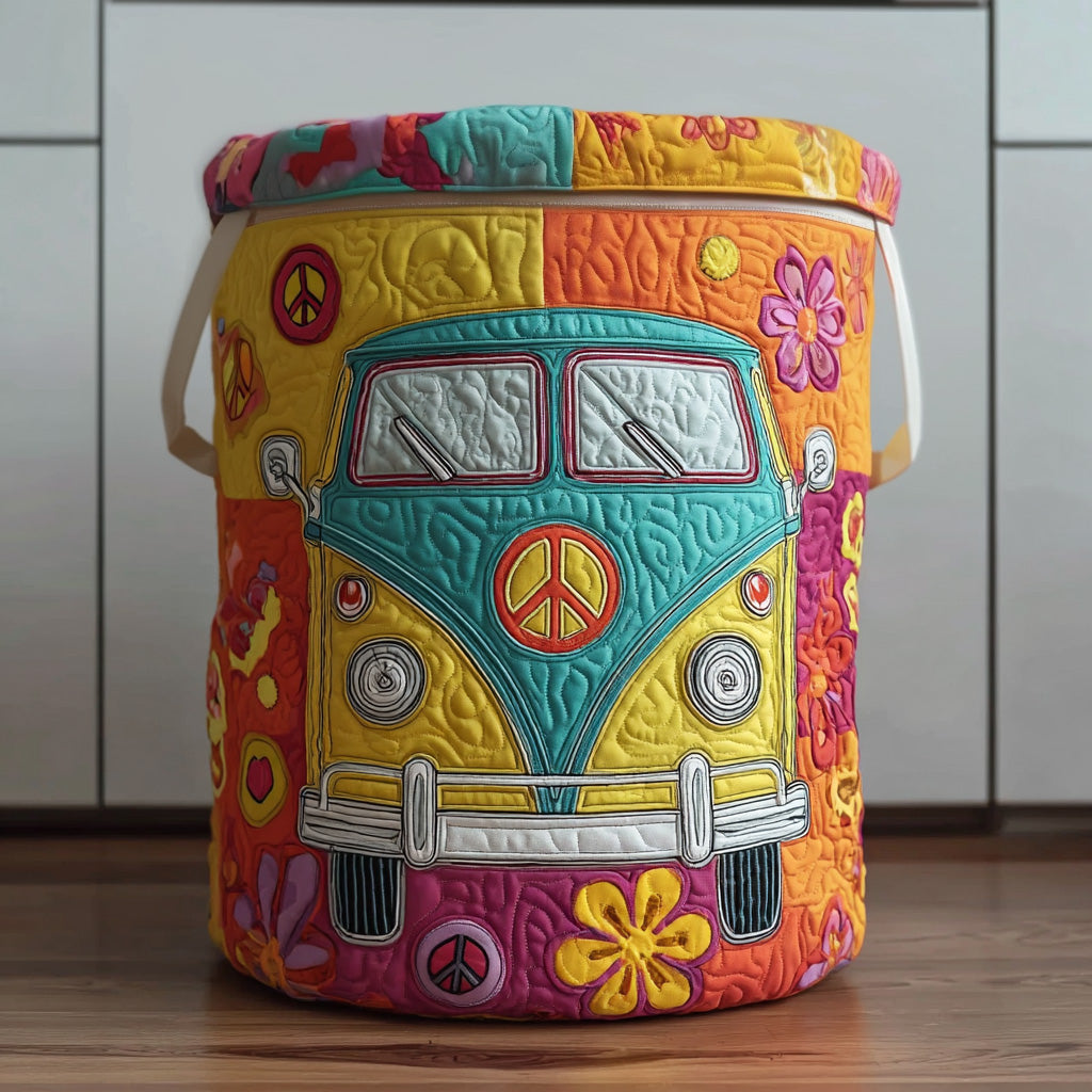 Panier à linge matelassé – Style hippie coloré