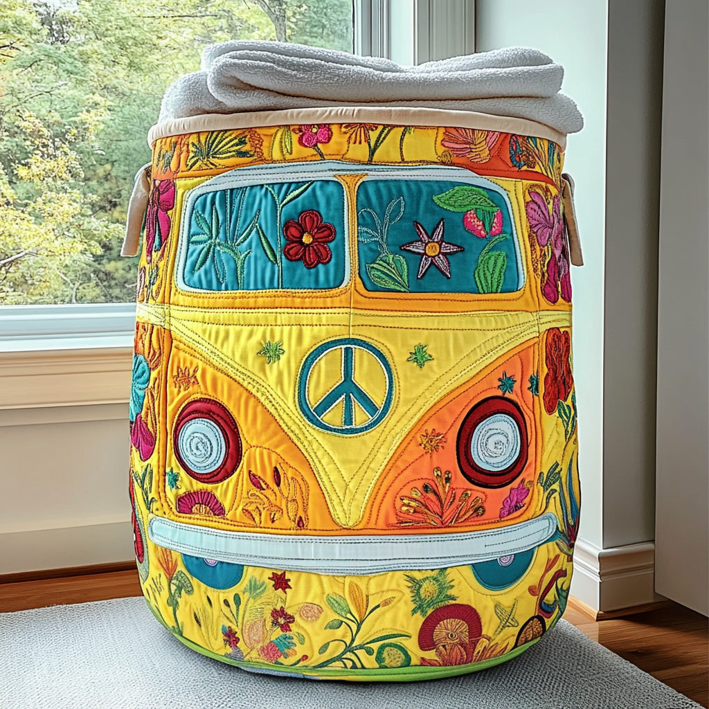 Panier à linge matelassé – Style hippie coloré