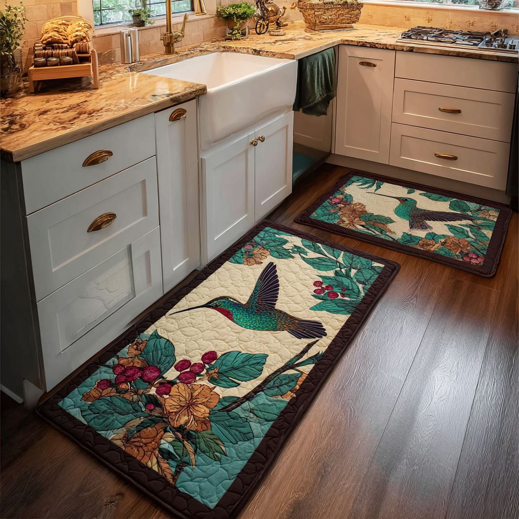 Tapis de cuisine antidérapant – Colibri délicat