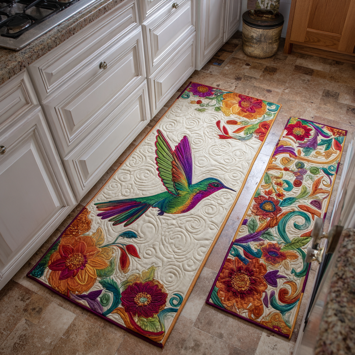 Tapis de cuisine antidérapant – Colibri délicat