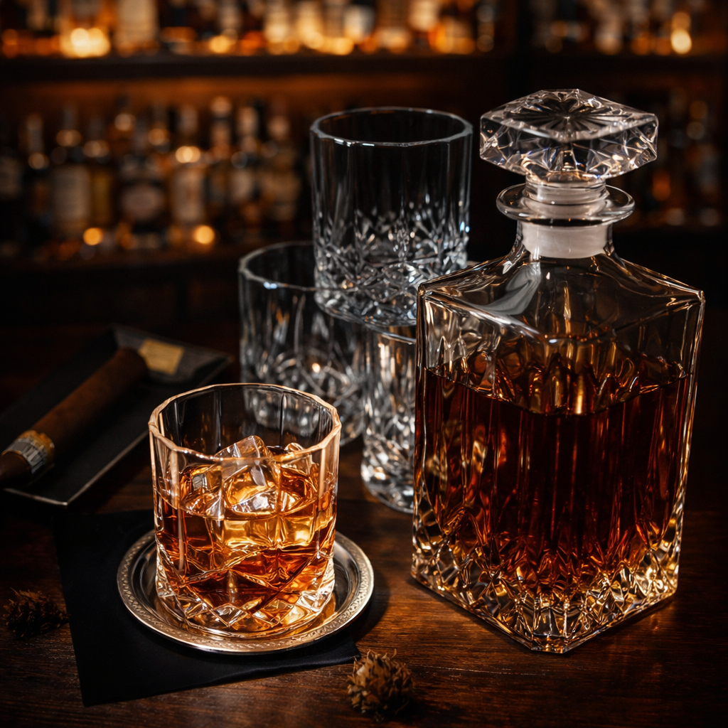 Bouteilles de Whisky - Lot de Bouteille et Verres