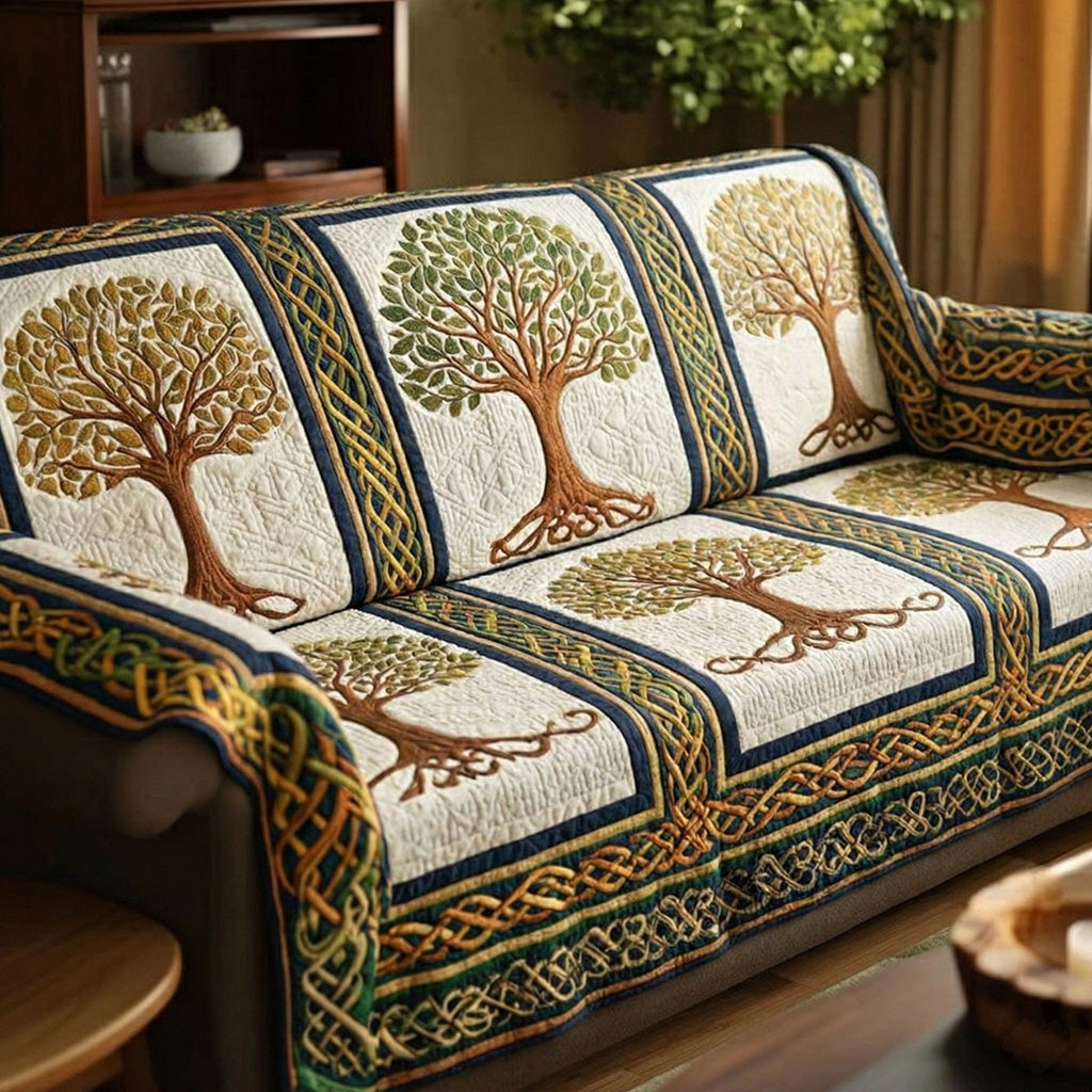 Housse de canapé matelassée – Arbre de vie