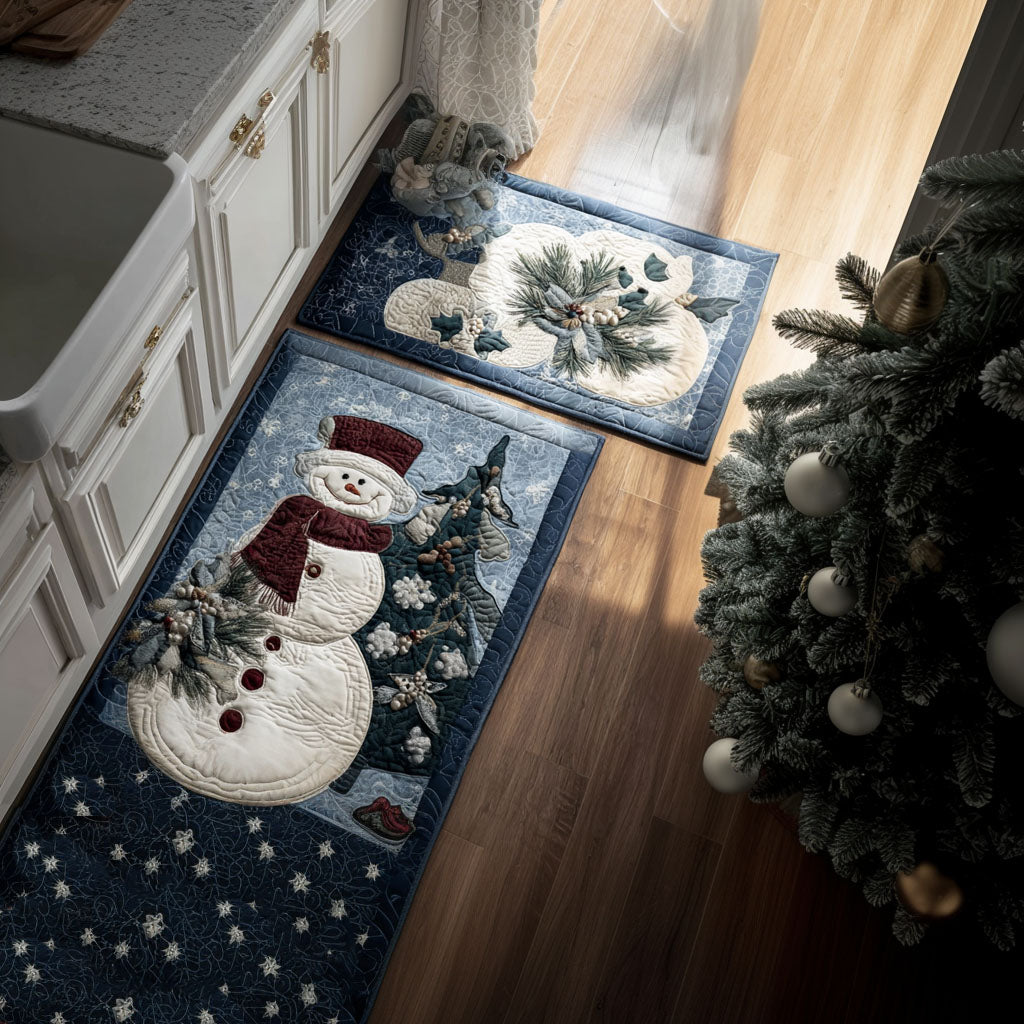 Tapis de cuisine antidérapant – Bonhomme de neige