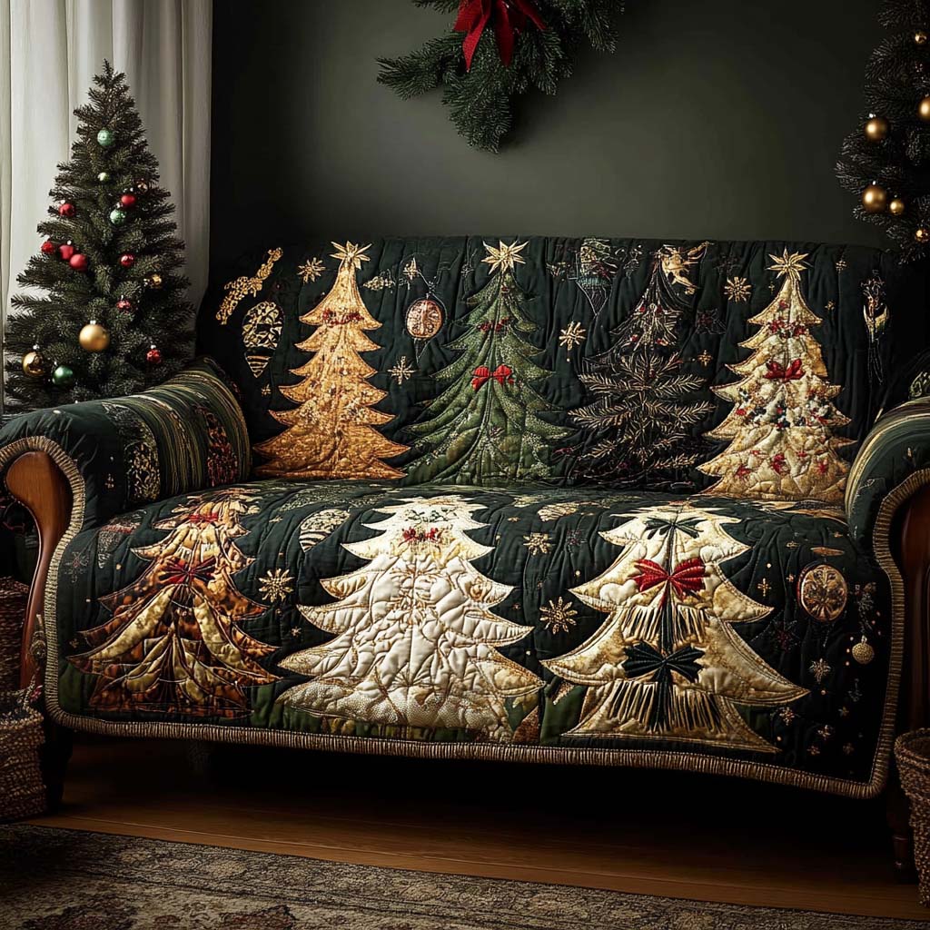 Housse de canapé matelassée – Cœur joyeux – image 1