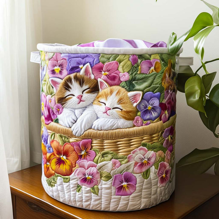Panier à linge matelassé – Chats – vue 1