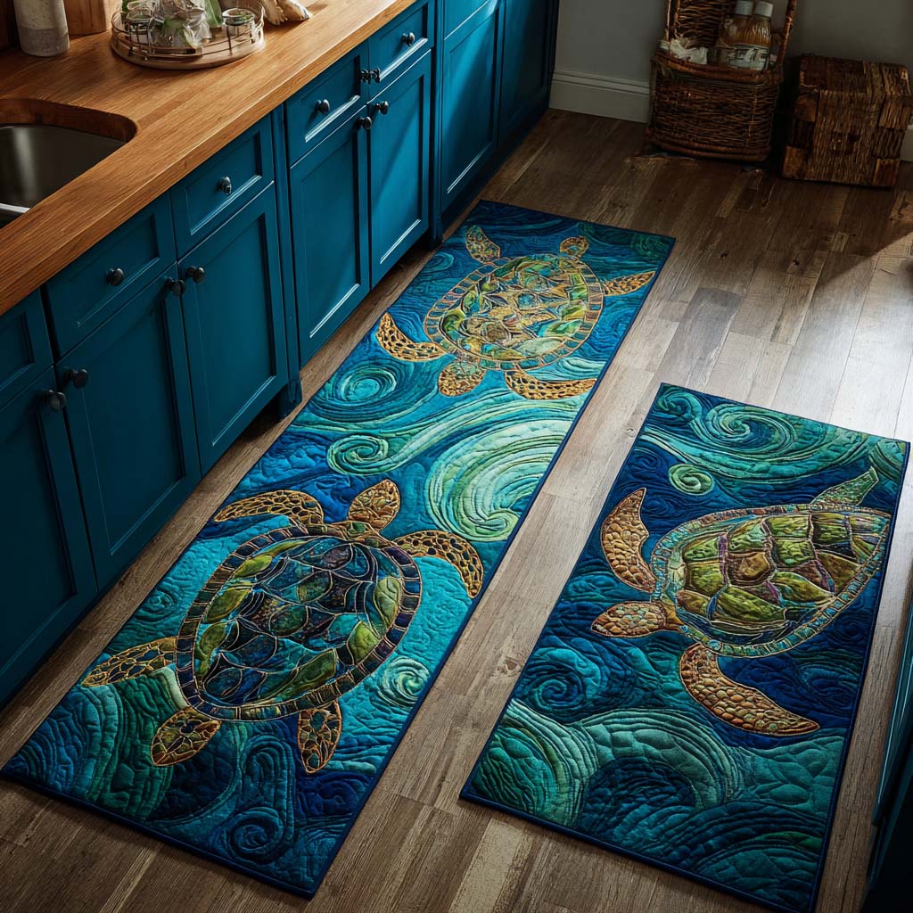 Tapis de cuisine antidérapant – Grâce du lagon