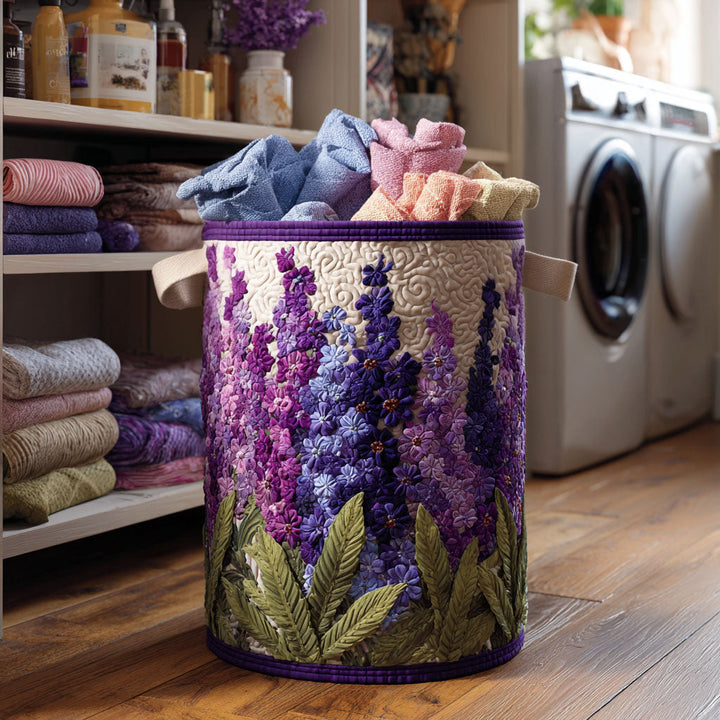 Panier à linge matelassé – Lavande – vue 1