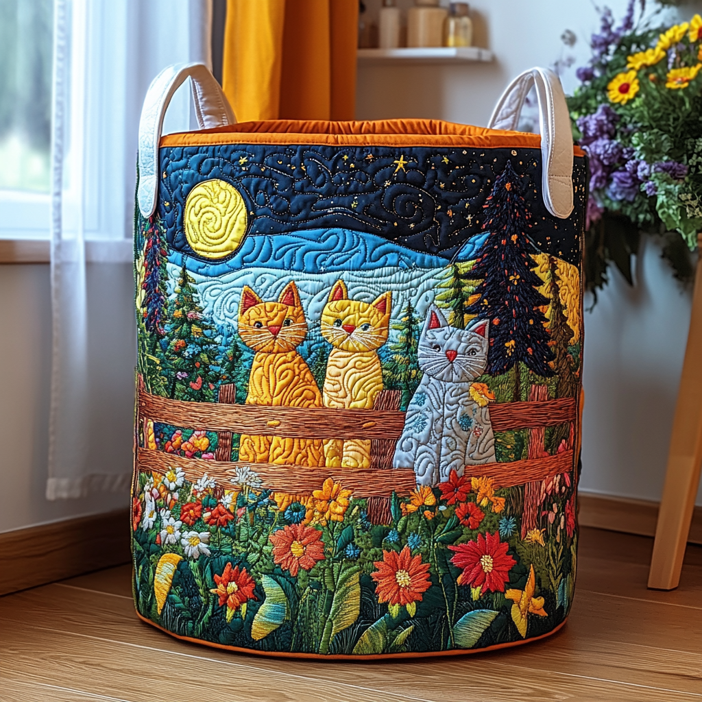 Panier à linge matelassé – Forme de chat – vue 4