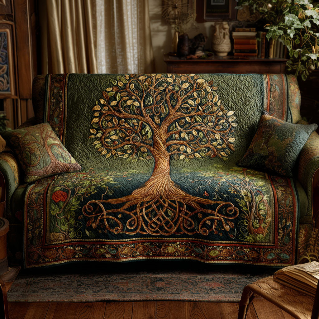 Housse de canapé matelassée – Arbre de vie