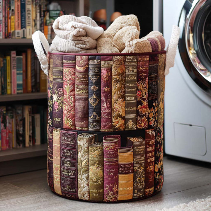 Panier à linge matelassé – Motif littéraire – vue 1