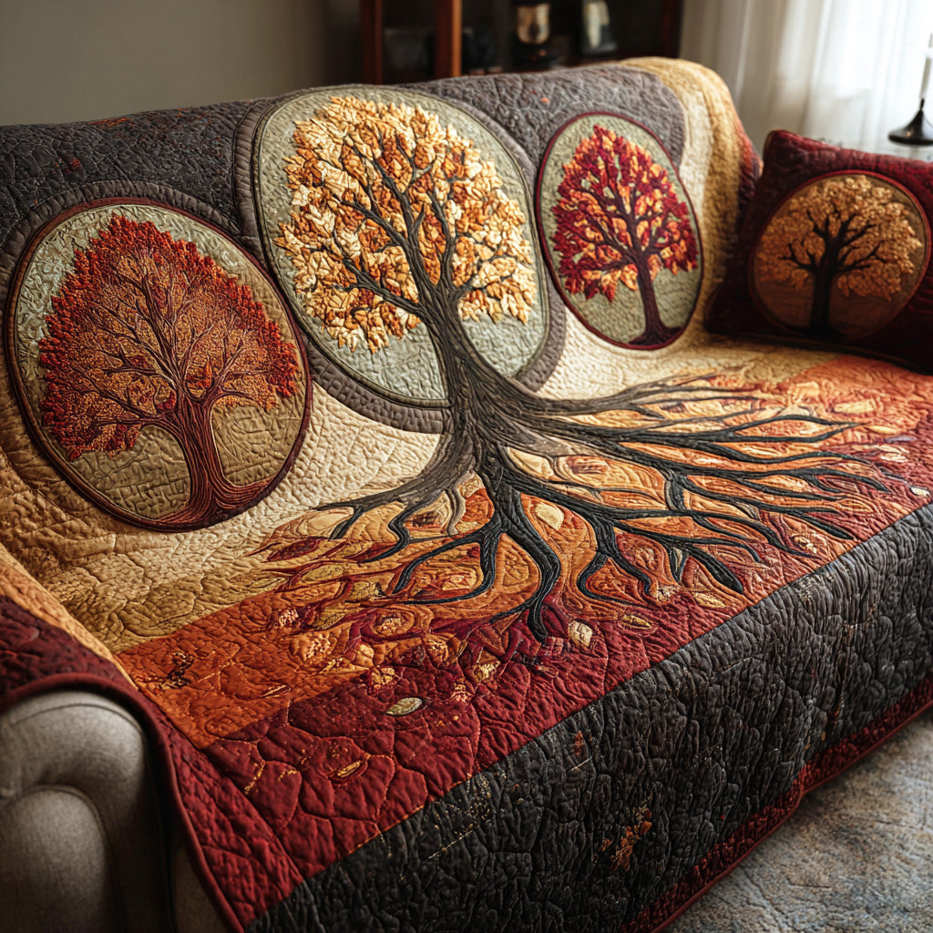 Housse de canapé matelassée – Arbre de vie