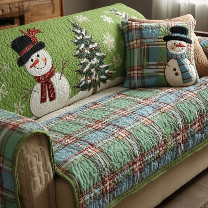 Housse de canapé matelassée – Motif de Noël