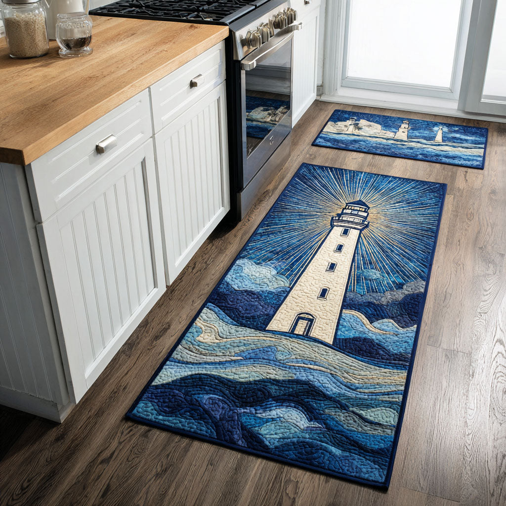 Tapis de cuisine antidérapant – Phare au petit matin