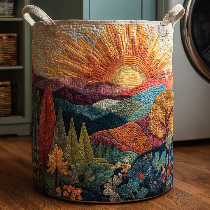 Panier à linge matelassé – Paysage naturel – vue 1