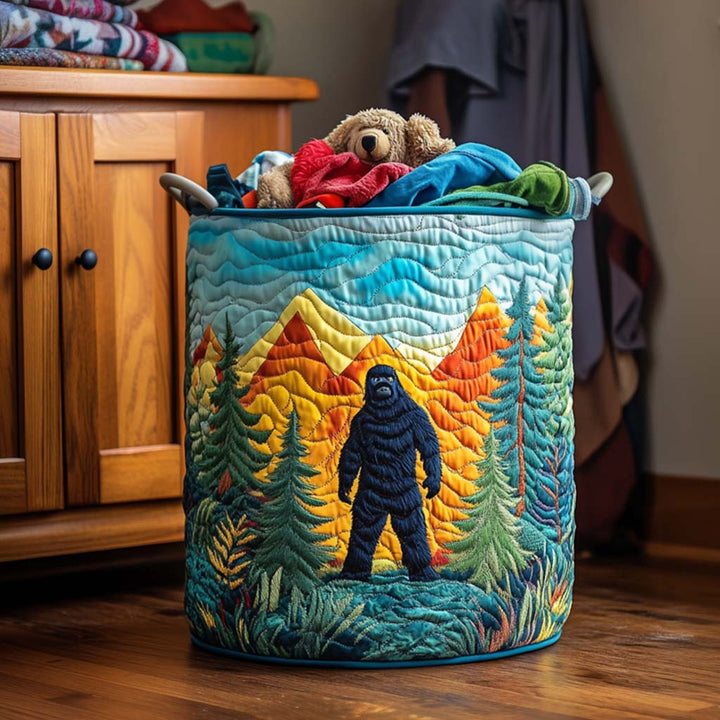 Panier à linge matelassé – Paysage de montagne – vue 1