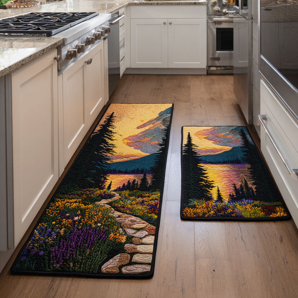 Tapis de cuisine antidérapant – Vue sur la montagne