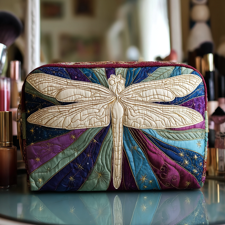 Trousse de maquillage matelassée libellule mystérieuse – vue 1 – Maria Milano
