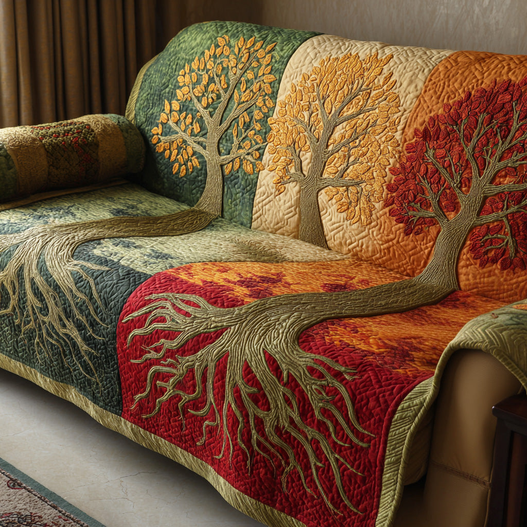 Housse de canapé matelassée – Arbre de vie