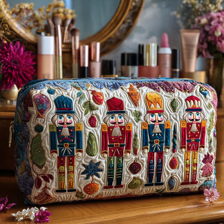 Trousse de maquillage matelassée casse-noisette lumineux – vue 1 – Maria Milano