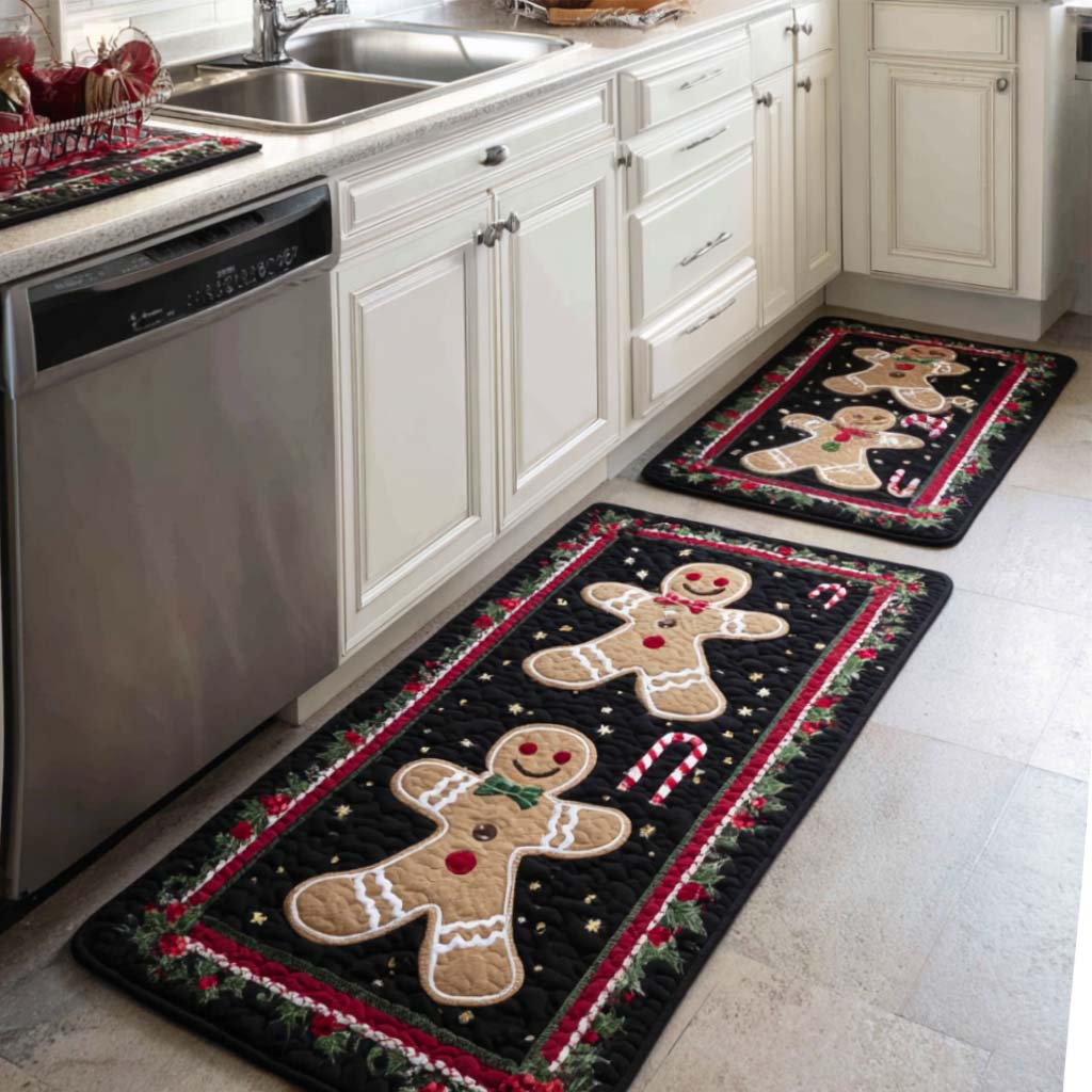 Tapis de cuisine antidérapant – Ambiance hivernale