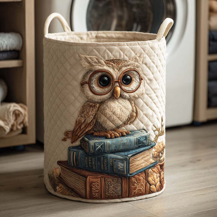 Panier à linge matelassé – Hibou – vue 1