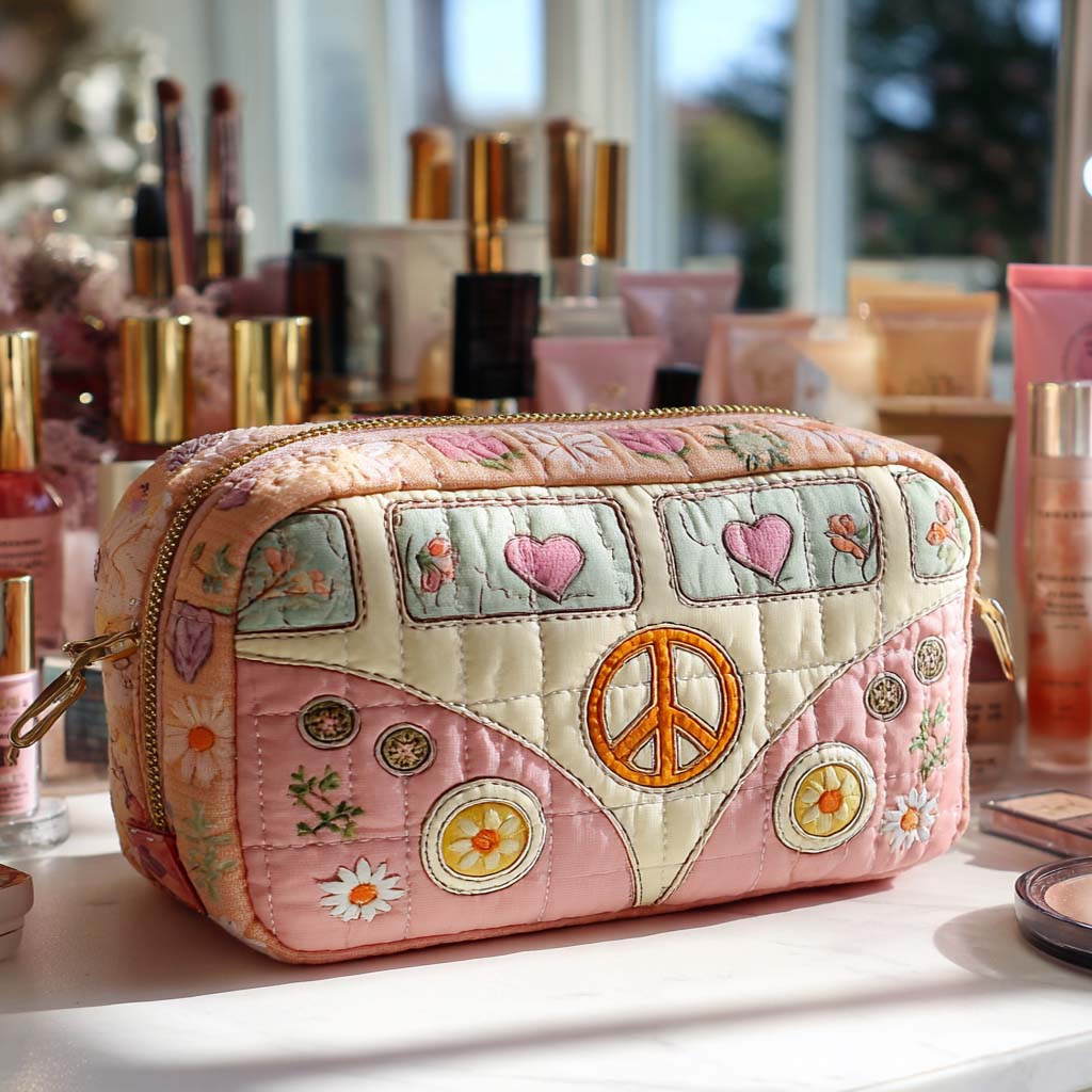 Trousse de maquillage matelassée combi pastel – vue 1 – Maria Milano