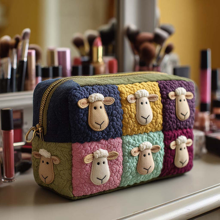 Trousse de maquillage matelassée moutons – vue 7 – Maria Milano