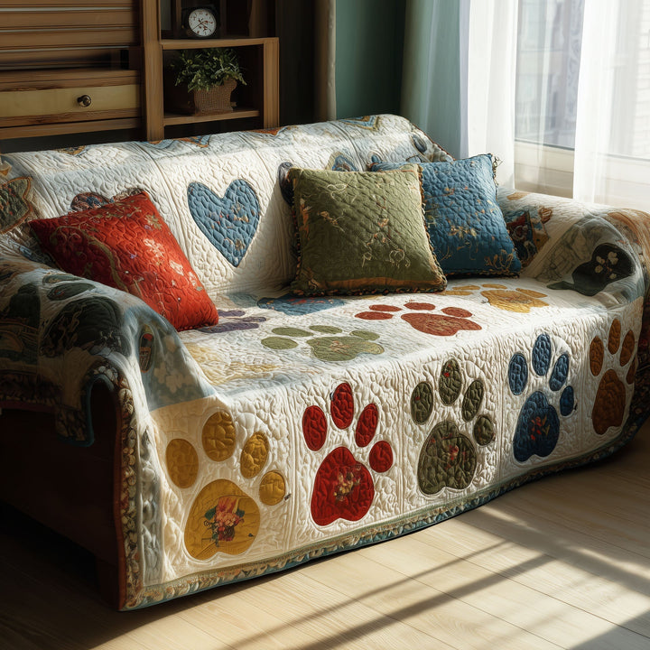 Housse de canapé matelassée – Pattes chaleureuses – image 1