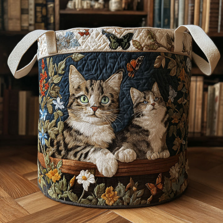 Panier à linge matelassé – Empreintes décoratives – vue 1