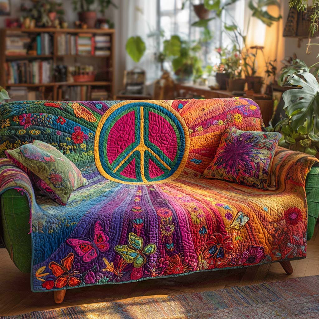 Housse de canapé matelassée – Style hippie