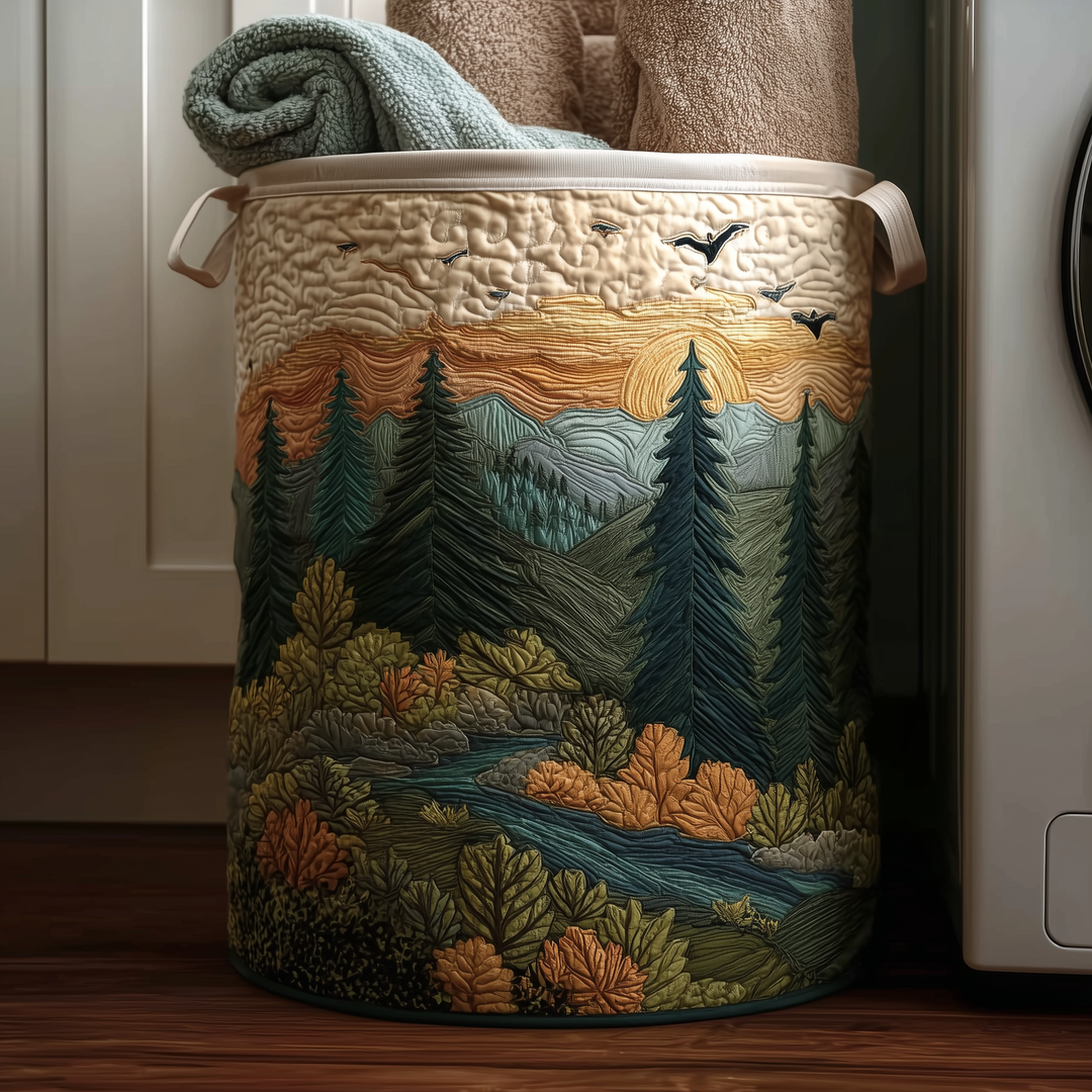 Panier à linge matelassé – Paysage naturel – vue 1