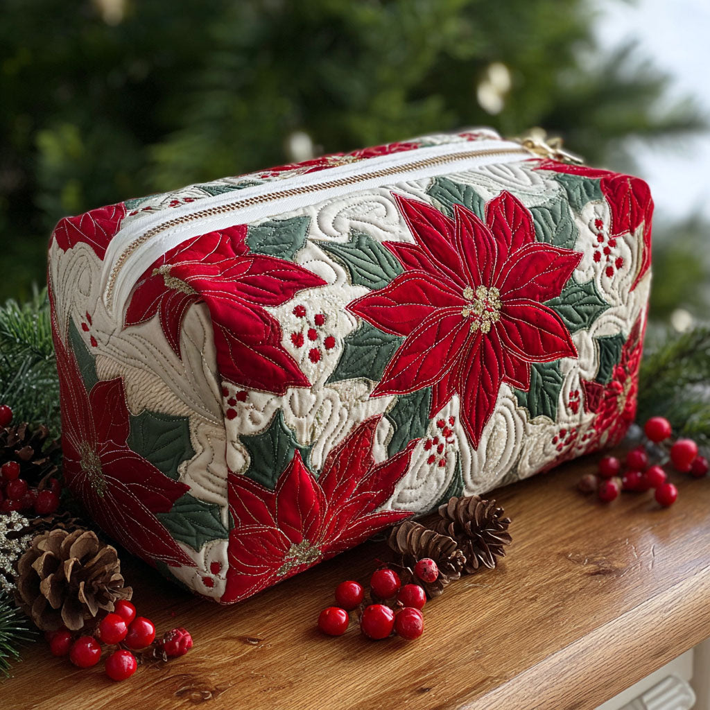 Trousse de maquillage matelassée étoile de Noël – vue 1 – Maria Milano
