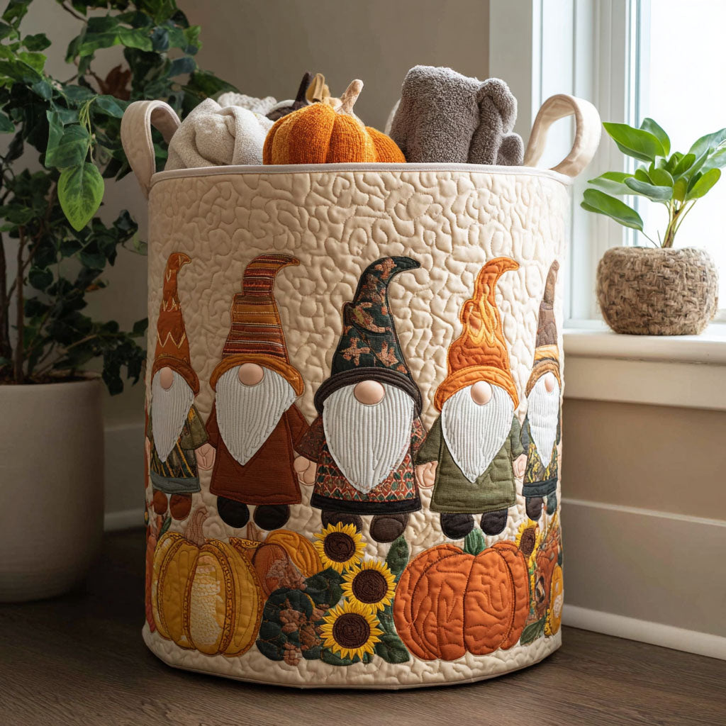 Panier à linge matelassé – Gnomes décoratifs – vue 1