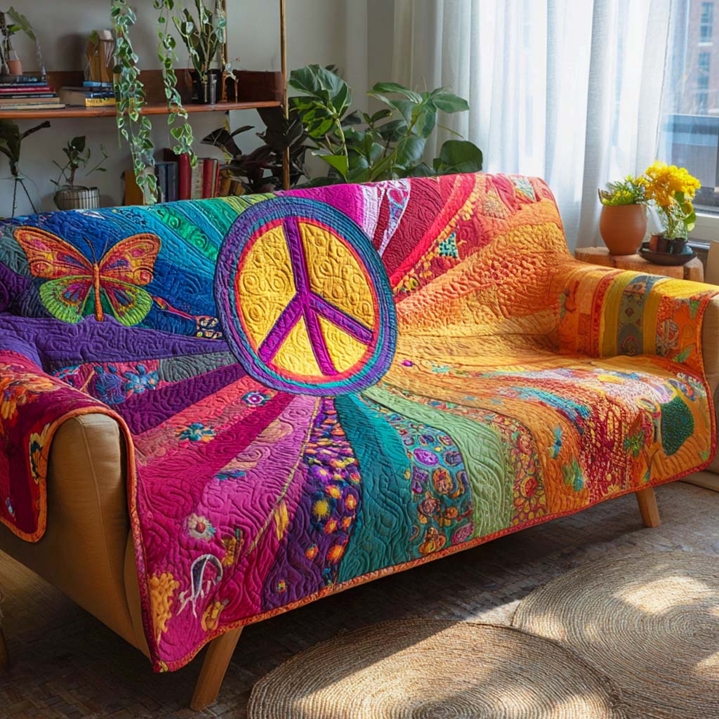 Housse de canapé matelassée – Style hippie – image 1
