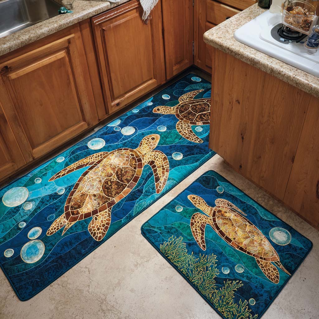 Tapis de cuisine antidérapant – Récif corallien